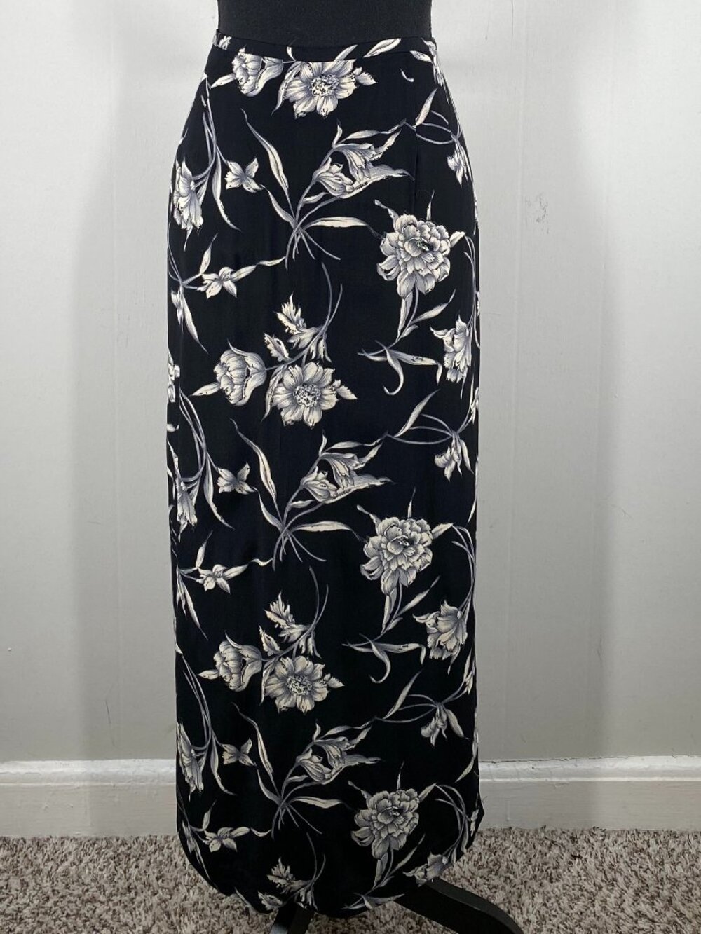 Vintage Chelsea Campbell Maxi Pencil Skirt Women's 16 Multicolor Floral USA VTG